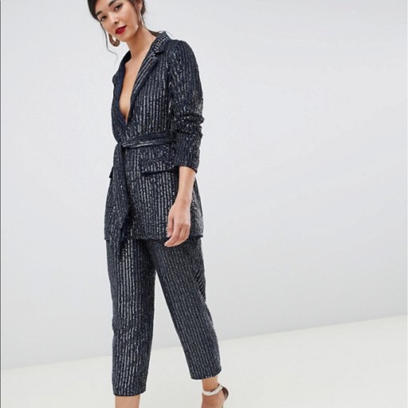 Beaded embellished suit set by ASOS DESIGN - Picture 3 of 8